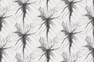 Abstract tropical leaves seamless pattern. Summer background