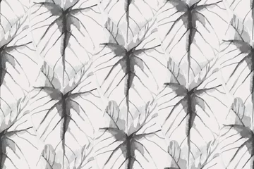 Crédence de cuisine en verre imprimé Feuilles tropicales Modèle sans couture de feuilles tropicales abstraites. Fond d& 39 été