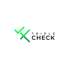 Obraz premium clever letter x check mark green logo