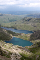 Fototapeta na wymiar View from the Snowdon ascent - Llanberis - Wales - UK