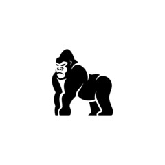 Gorilla logo design, vector illustration.
