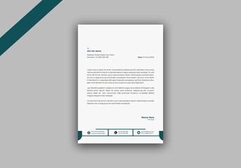 Professional corporate letterhead template design vector