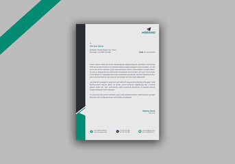 Professional corporate letterhead template design vector