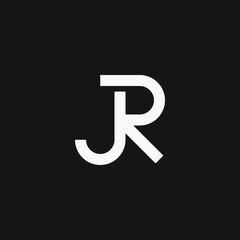 JR monogram design logo template.