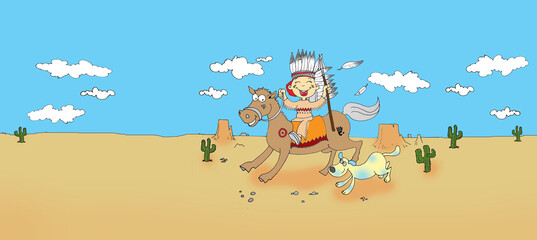 Obraz na płótnie Canvas Mustang Ride in wild West