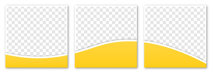 Vector set of editable banner templates. Banners with PNG insert. Banner template for advertising or discounts.