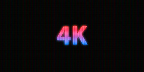 4k tv led screen with glowing effect . New technology concept .