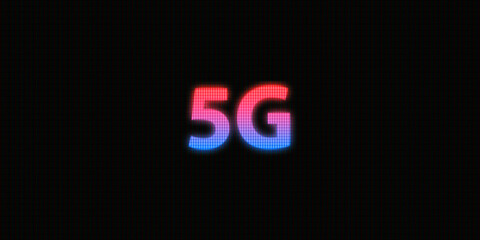 5g network futuristic sign. High speed mobile web technology