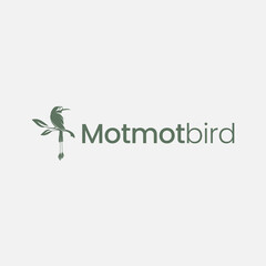 MOTMOT BIRD LOGO DESIGN VECTOR