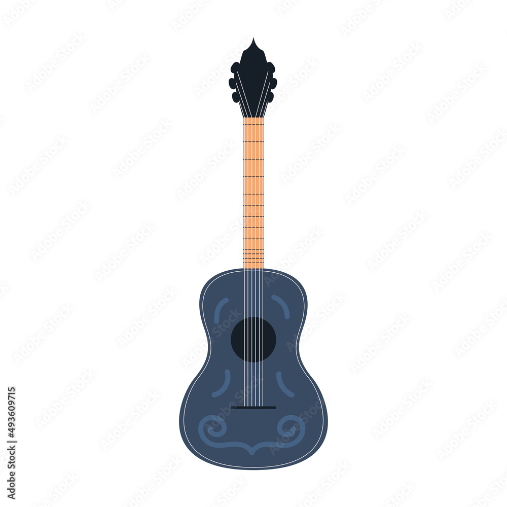 Sticker musical instrument guitar