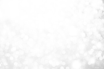 gray bokeh White and Silver lights on bokeh abstract background.	