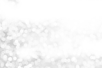 gray bokeh White and Silver lights on bokeh abstract background.	