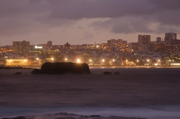 Fototapeta na wymiar City of Las Palmas de Gran Canaria at sunset. Gran Canaria. Canary Islands. Spain.