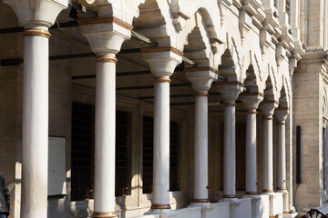 Old historical columns in Istanbul, turkey