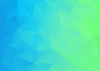 Abstract Low Poly Blue Green Background

