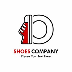 Letter o with shoes logo template illustration. suitable for brand, identity, emblem, label or shoes shop