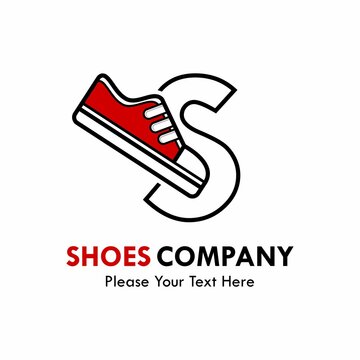 Letter s with shoes logo template illustration. suitable for brand, identity, emblem, label or shoes shop