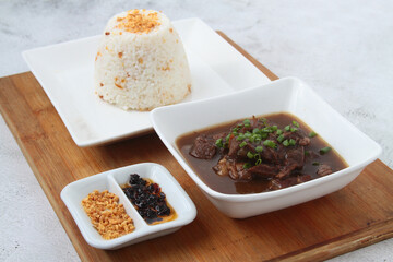 Freshly cooked Filipino food called Beef Pares