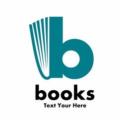 book b letter vector logo template. This design use font symbol suitable for education