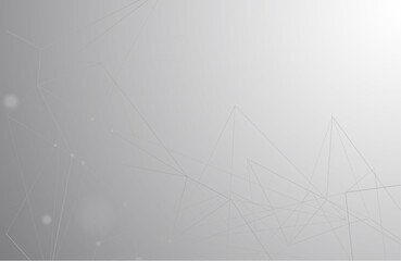 Abstract polygonal background with connected lines and dots. Minimalistic geometric pattern. Molecule structure