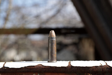 The last one cartridge for a pistol