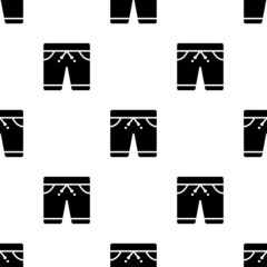Shorts Icon Seamless Pattern, Half Pant Icon, Short Version Of Trouser