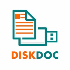 Flash disk document vector logo template. This design use paper symbol.