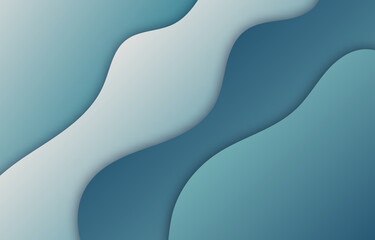 blue ocean gradient papercut wallpaper for presentation 