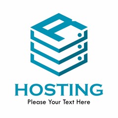 r Letter vector template logo with  hosting symbol. This logo is creative and can be used for network, system, technology, website, database, computing, app etc