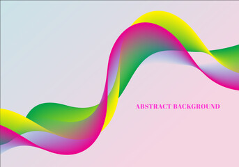 Abstract colorful wavy soft pattern on blue and pink background.