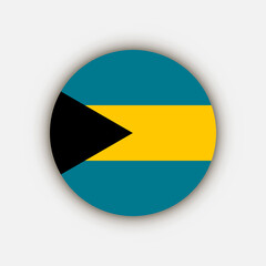 Country Bahamas. Bahamas flag. Vector illustration.