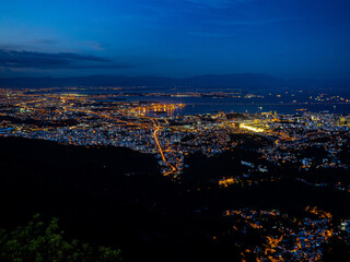 Fototapeta na wymiar ブラジルのリオデジャネイロの夜景