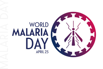 World Malaria Day. April 25. Vector illustration. Holiday poster.