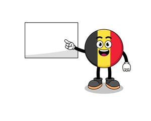 belgium flag illustration doing a presentation