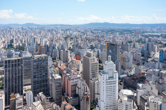 aerial view of buildings in downtown São Paulo © Erich Sacco
