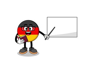 Mascot cartoon of germany flag teacher