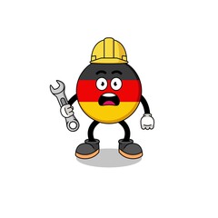 Obraz premium Character Illustration of germany flag with 404 error