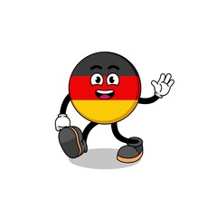 germany flag cartoon walking