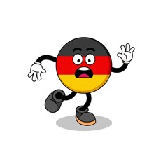 slipping germany flag mascot illustration