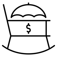 Retirement Money Plan vector icon illustration