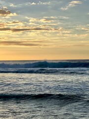 sunset over the ocean 
