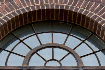 lunette window and brickwork