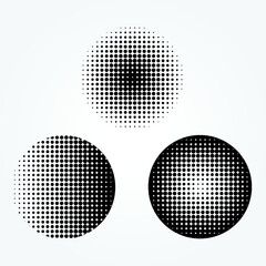Abstract halftone set of circles 
