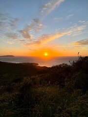 sunset in the mountains