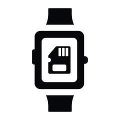 Memory card smart watch icon
