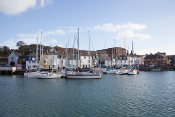 Fototapeta na wymiar Views of Weymouth Harbour in Dorset in the UK