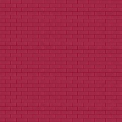 Red colorful brick wall building abstract backgrouhd wallpaper pattern seamless vector illustration
