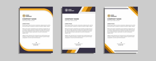 modern corporate letterhead template design 