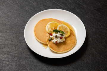パンケーキとシロップ　　 typical pancake
