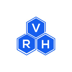 VRH letter logo design on black background. VRH  creative initials letter logo concept. VRH letter design.